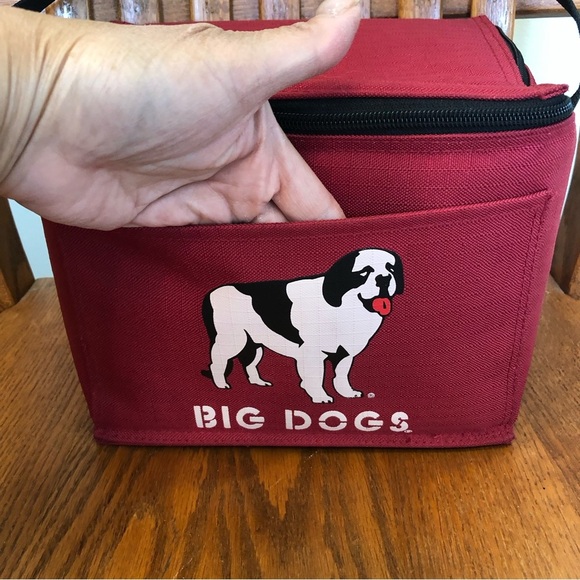 🌈 6/$60, Big Dogs Insulated Lunch Box, Saint Bernard, Maroon, 8.5”X6” - Picture 8 of 10